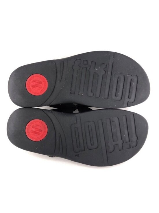 FitFlop Trakk Black Leather Summer Sandals 12 main image 7